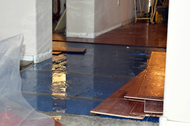 Professional Emergency Water Damage Restoration technician working in Buchtel, OH